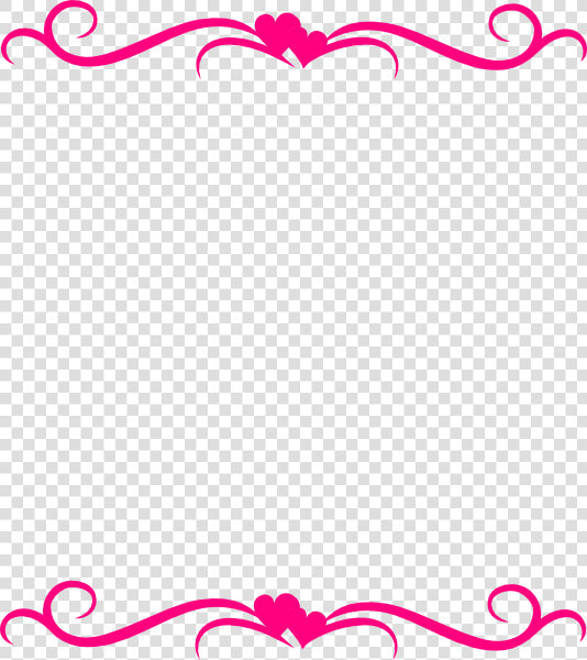 Transparent Hearts Border Clipart   Page Border Top And Bottom  HD Png DownloadTransparent PNG