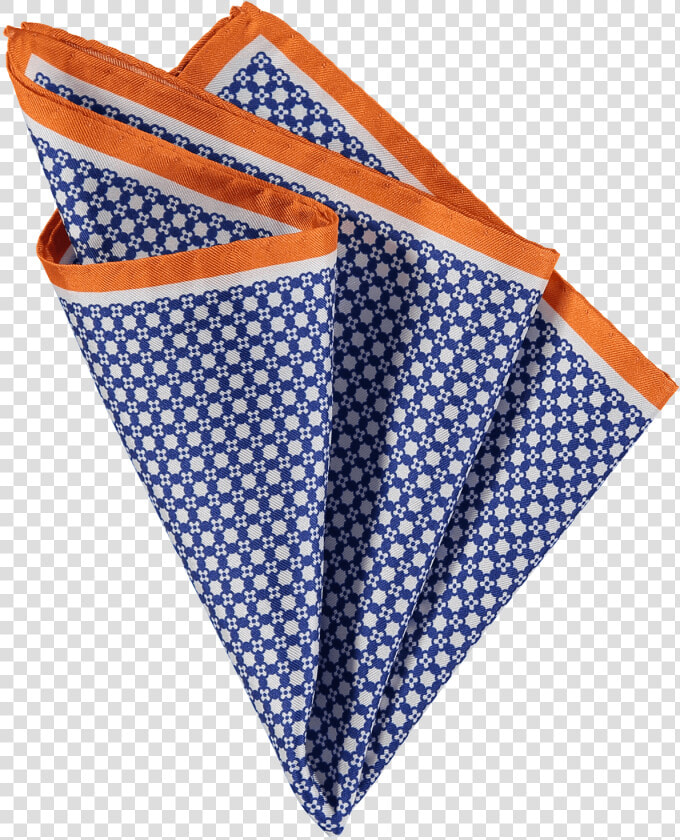 100  Silk Pocket Square In Navy White And Orange With   Pañuelo De Tela Animado  HD Png DownloadTransparent PNG