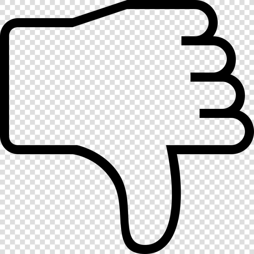 Dislike Social Interface Symbol Of Thumb Down Hand   Thumb Down Outline Transparent  HD Png DownloadTransparent PNG