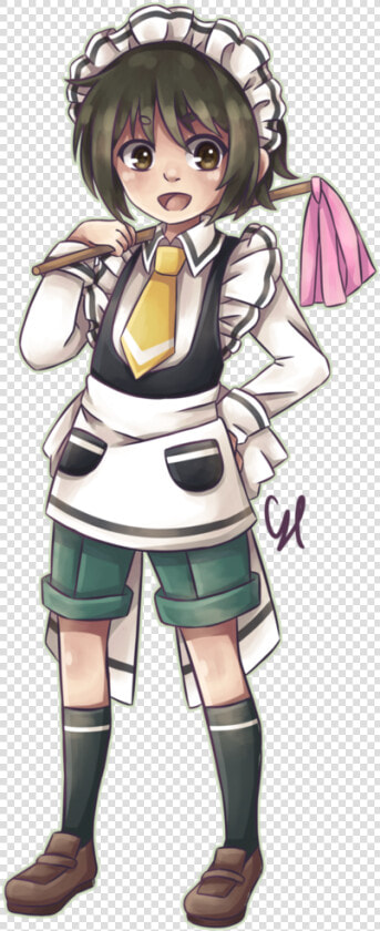 Maid Drawing Shounen   Cartoon  HD Png DownloadTransparent PNG