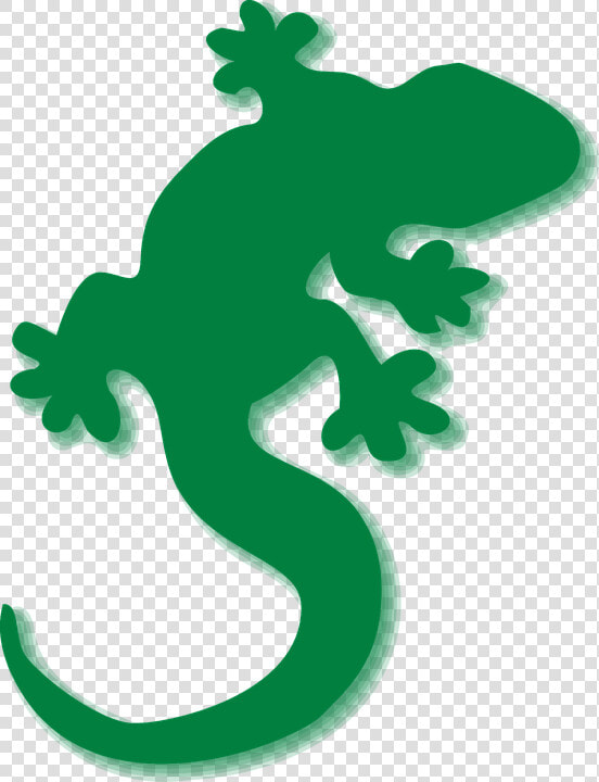 Lizard  Green  Gecko  Silhouette  Shadow   Gecko Clipart  HD Png DownloadTransparent PNG