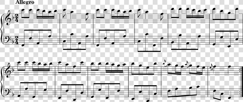 Klavierstück In F Major  Kv 33b   Formula Pattern C Major  HD Png DownloadTransparent PNG