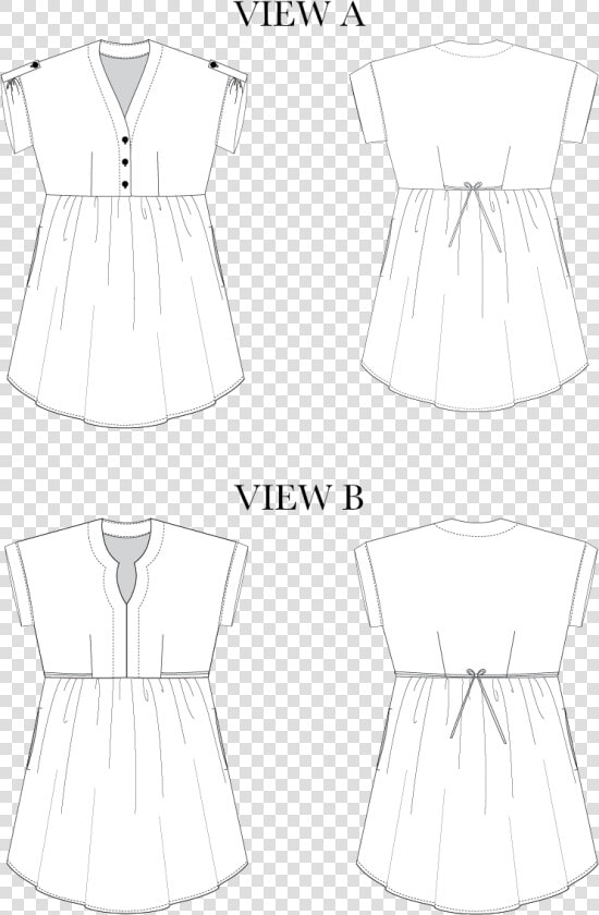 Chalk And Notch Women’s Fringe Dress And Blouse Pdf   Pattern  HD Png DownloadTransparent PNG