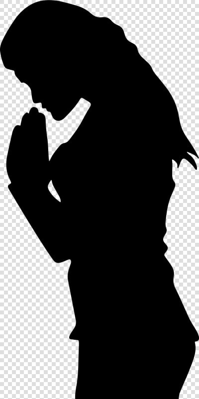 Prayer Woman Praying Hands Silhouette Clip Art   Woman Praying Clip Art  HD Png DownloadTransparent PNG