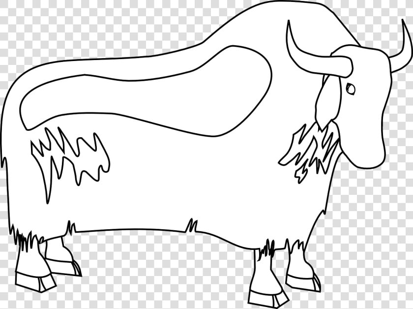 Free Vector Graphic   Yak Clipart Black And White Png  Transparent PngTransparent PNG