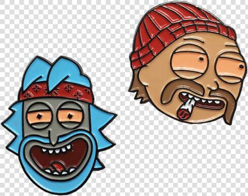 Rick Chong  amp  Morty Cheech Pin Set  HD Png DownloadTransparent PNG