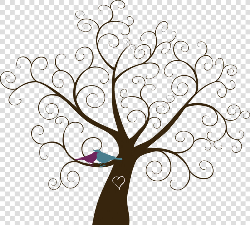 Resultado De Imagen De Arbol Dibujado Ramas   Printable Fingerprint Tree Guest Book  HD Png DownloadTransparent PNG