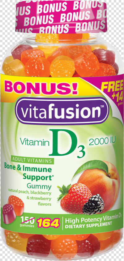 Vitafusion Vitamin D3 Adult Vitamins   Png Download   Strawberry  Transparent PngTransparent PNG