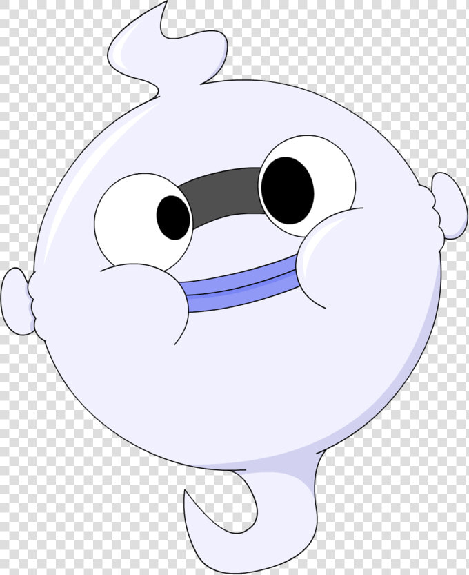 Yo kai Watch White Nose Vertebrate Cartoon Head Black   Whisper Inflation Yokai  HD Png DownloadTransparent PNG