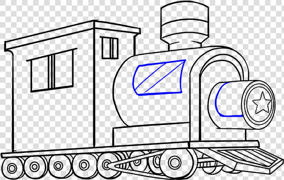 How To Draw A Train In A Few Easy Steps Easy Drawing   Train Drawing Easy  HD Png DownloadTransparent PNG