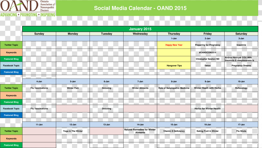 Content Marketing Editorial Calendar Template Free  HD Png DownloadTransparent PNG