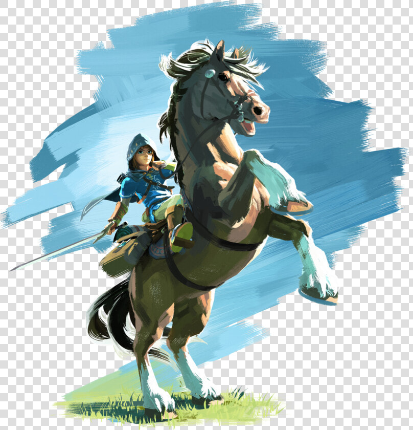 Breath Of The Wild Link On Horse  HD Png DownloadTransparent PNG