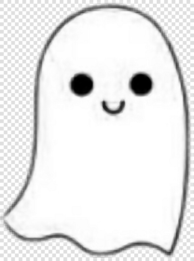  white  ghost  cute  kawaii  black  halloween  aesthetic   Cute Images Stickers Black And White  HD Png DownloadTransparent PNG