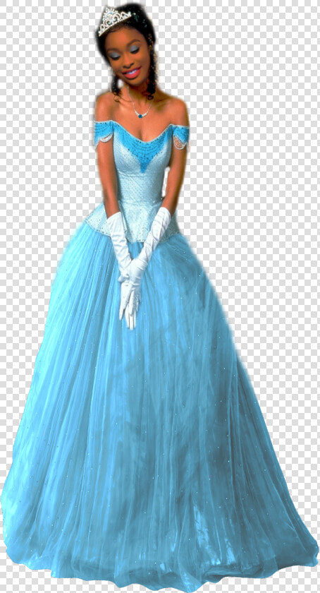 Coco Jones As Tiana   Princess Tiana Blue Dress  HD Png DownloadTransparent PNG