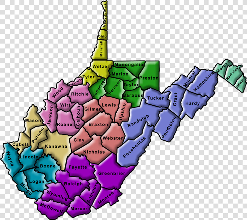 Wv Counties Tourist Regions  HD Png DownloadTransparent PNG