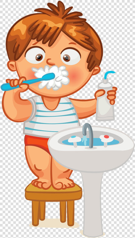 Clip Art Kid Brush Teeth Clock Time   Brush Your Teeth Clipart  HD Png DownloadTransparent PNG