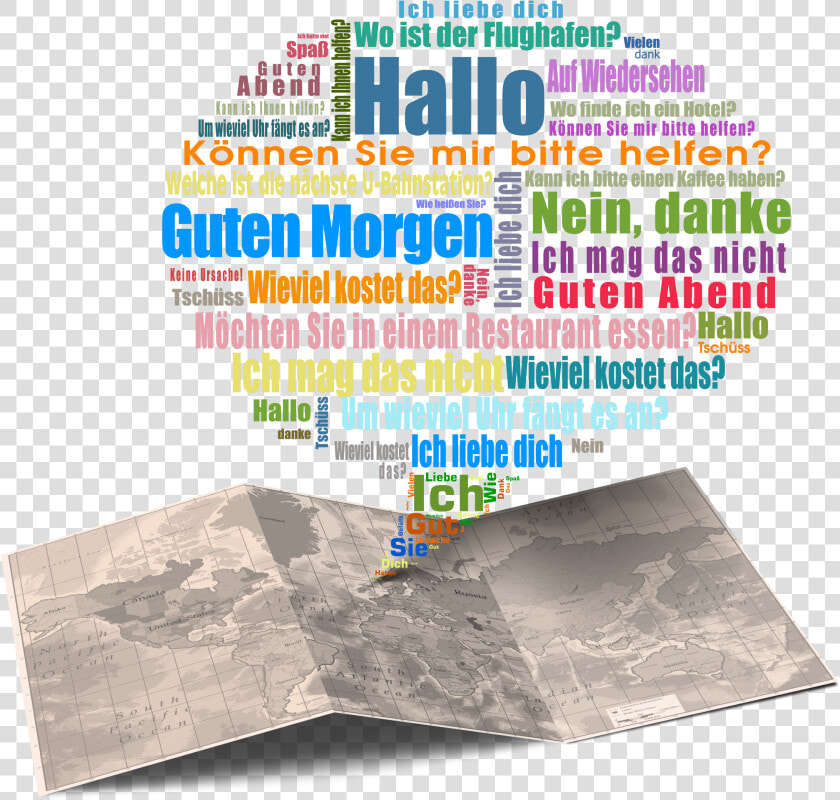 Useful German Travel Phrases Word Cloud   Word Clouds In Spanish  HD Png DownloadTransparent PNG