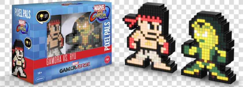 Pixel Pals Marvel Vs Capcom Gamora Ryu Collector Figure   Mvc Pixel Pals  HD Png DownloadTransparent PNG