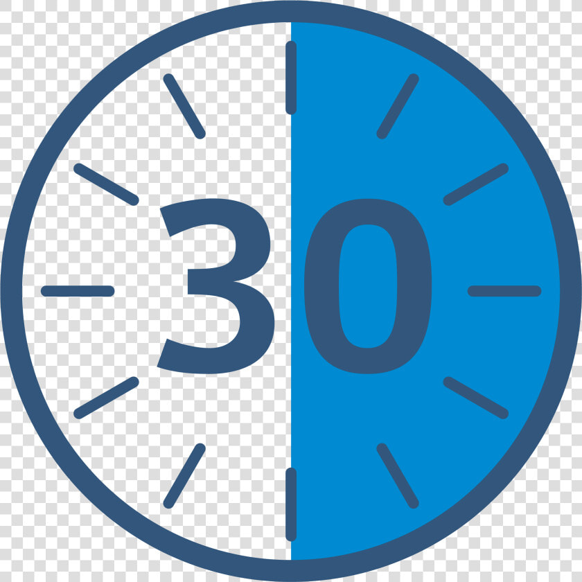 30 Minute Classes At Wisconsin Swim Academy   30 Minute Clock Icon  HD Png DownloadTransparent PNG