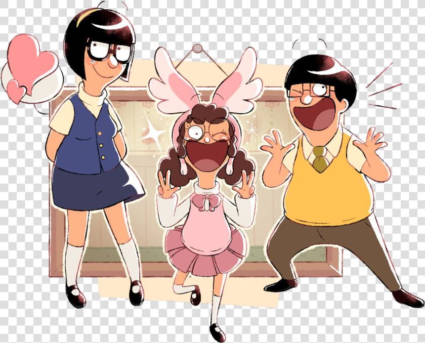 Some Reimagined Belcher Kids For A Whacky Au Where   Cartoon  HD Png DownloadTransparent PNG