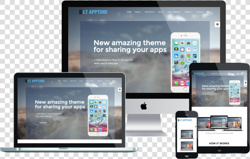 Lt Apptune Joomla Template Responsive   Website Design Template Png  Transparent PngTransparent PNG