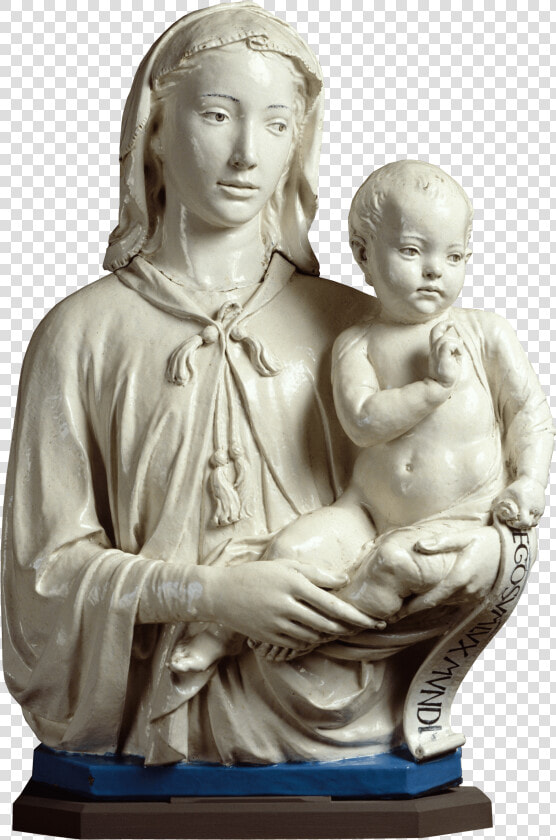 Madonna And Child With Scroll  1455 Luca Della Robbia   Statue  HD Png DownloadTransparent PNG