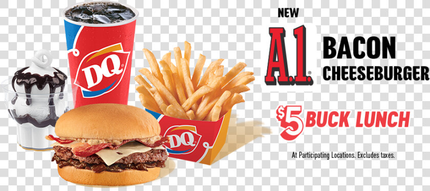 1   Dairy Queen  5 Buck Lunch A1 Bacon Cheeseburger  HD Png DownloadTransparent PNG