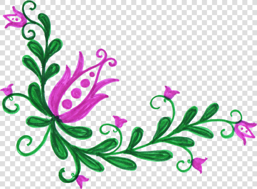 Multicolor Border Flower Png  Transparent PngTransparent PNG