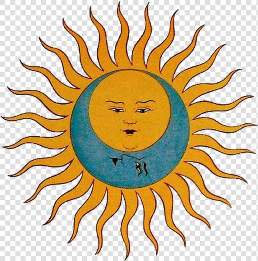  moon  sun  tumblr  aesthetic  yellowbackground  blue   Crimson Larks Tongues In Aspic  HD Png DownloadTransparent PNG