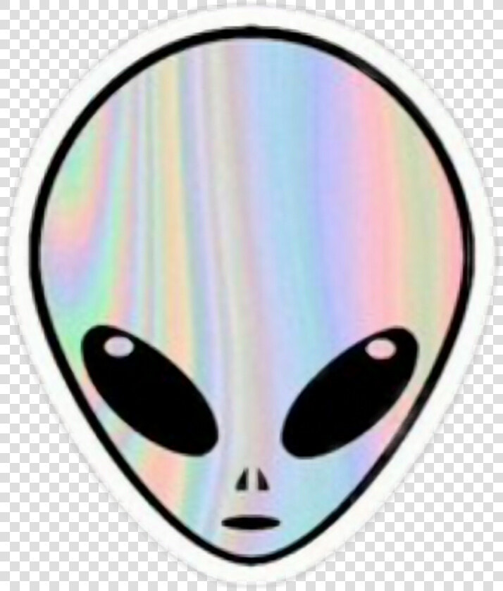  holo  holographic  alien  space  galaxy  tumblr  aesthetic   Alien Head Transparent  HD Png DownloadTransparent PNG