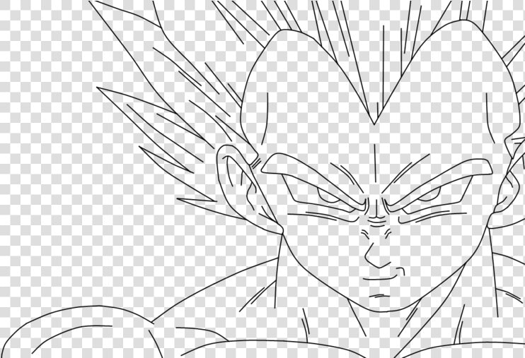 Biker Drawing Sketch   Draw Vegeta Super Saiyan 2  HD Png DownloadTransparent PNG