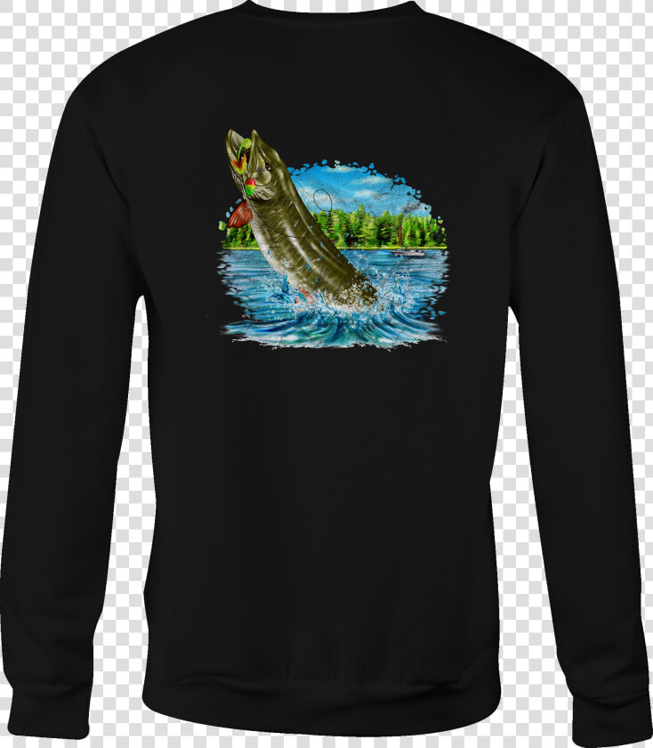 Crewneck Sweatshirt Fish Jumping Lake For Women Thumbnail  HD Png DownloadTransparent PNG