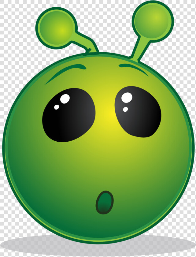 Smiley Green Alien Wow   Green Alien  HD Png DownloadTransparent PNG