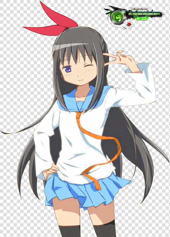 Akemi Homura Mega Kawaiii Chitoge Cosplay   Puella Magi Madoka Magica  HD Png DownloadTransparent PNG