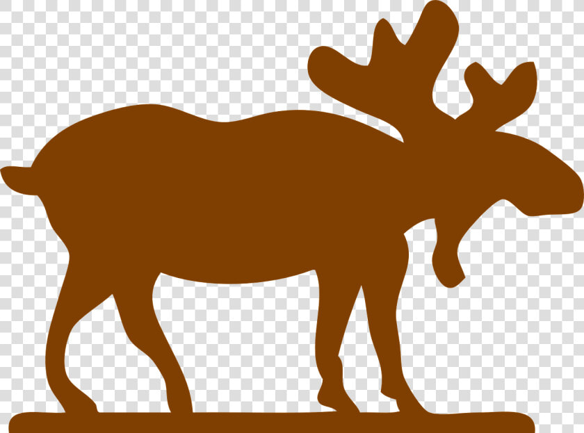 Moose  Silhouette  Huge  Stand  Christmas  Nature   Logo With A Moose  HD Png DownloadTransparent PNG