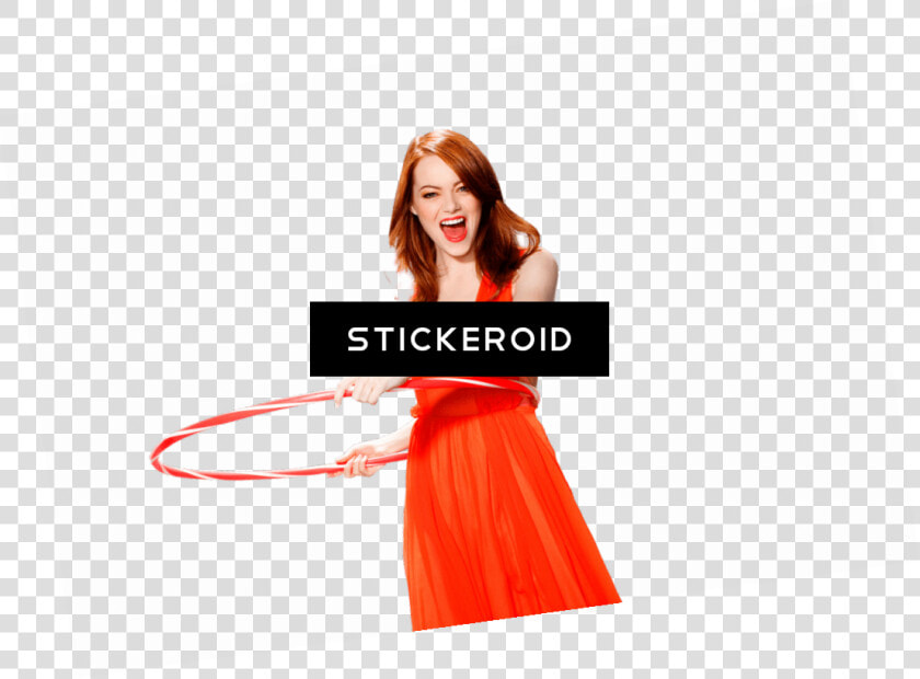 Emma Stone Hula Hoop   Girl  HD Png DownloadTransparent PNG