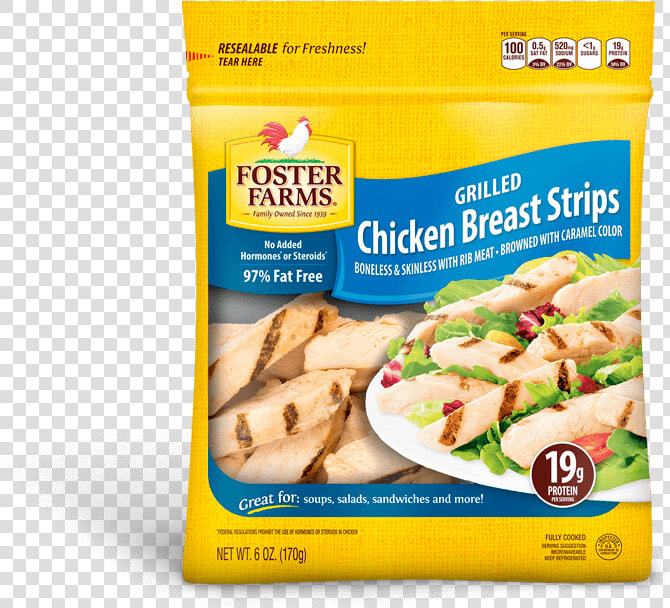 Grilled Chicken Breast Strips   Foster Farms Chicken Breast Strips  HD Png DownloadTransparent PNG