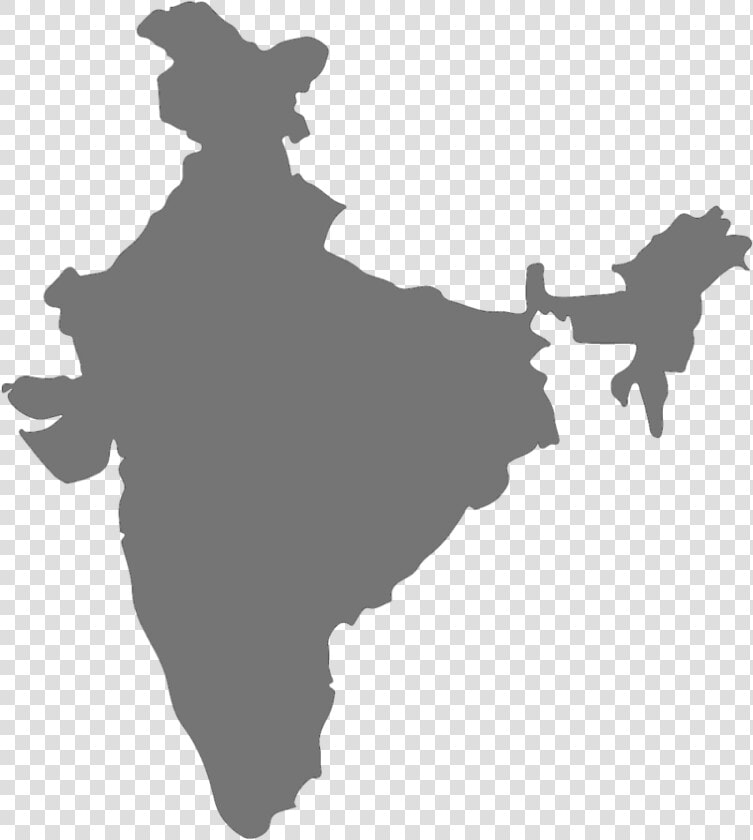 India Transparent Blank   India Map Silhouette Png  Png DownloadTransparent PNG