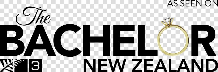 Aso Thebachelornz Tv3 Withring Black   Bachelor New Zealand Logo  HD Png DownloadTransparent PNG