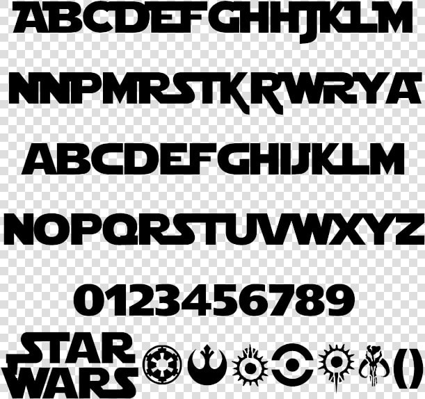 Star Jedi Example   Star Wars Font Transparent  HD Png DownloadTransparent PNG