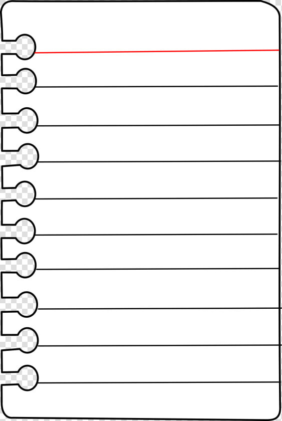 Notebook Paper Template   Png Download   Notebook Page Clipart Black And White  Transparent PngTransparent PNG