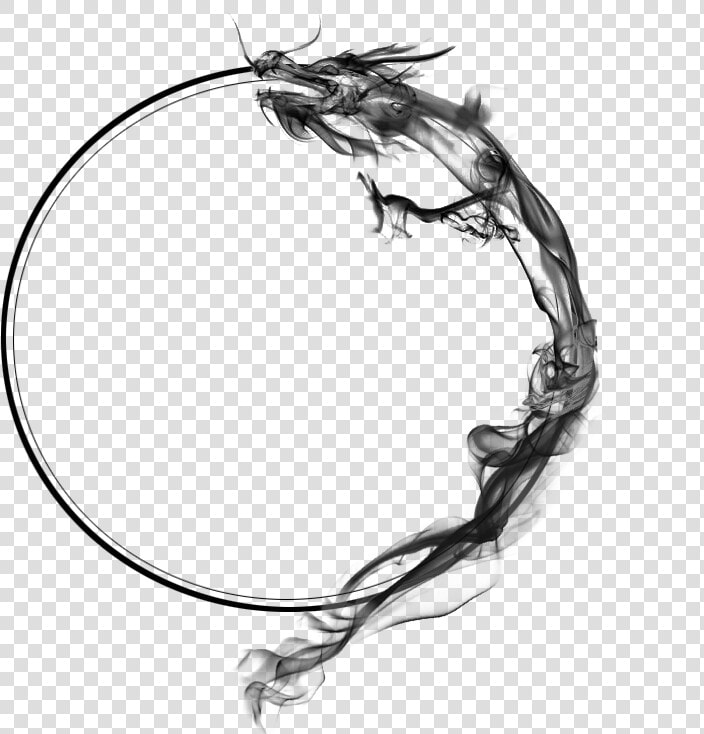 Chinese Dragon Ink   Transparent Smoke Circle Png  Png DownloadTransparent PNG