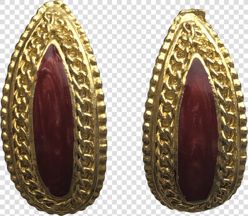 Curved Red And Gold Chain Earrings   Earrings  HD Png DownloadTransparent PNG