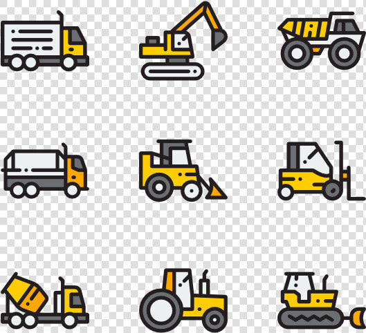 Construction Machinery Vector Icons  HD Png DownloadTransparent PNG