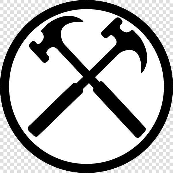 Crossed Hammers Bw Clip Art   Crossed Hammers Clipart  HD Png DownloadTransparent PNG