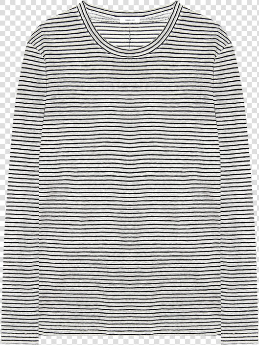 Luxe Linen Ls Tee  Black white Stripe  HD Png DownloadTransparent PNG