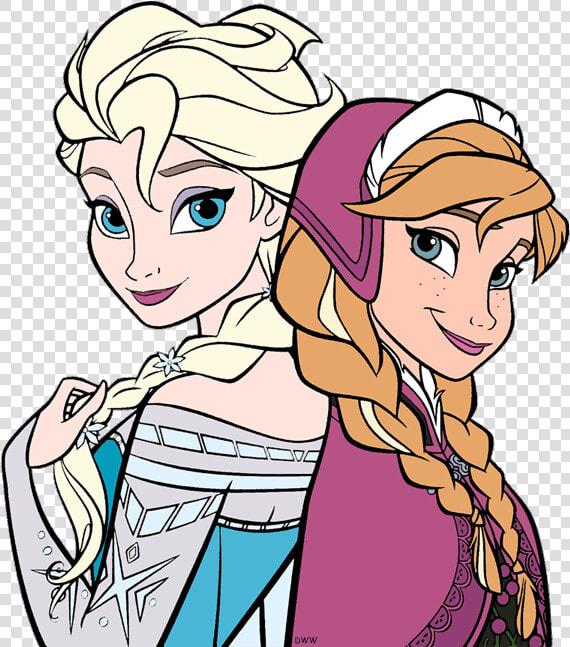 Anna And Elsa Clipart   Elsa And Anna Frozen Clipart  HD Png DownloadTransparent PNG