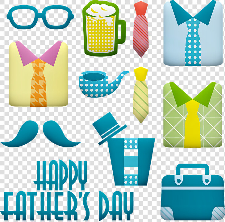 Father S Day  Shirts  Tie  Beer  Briefcase  Glasses   Corbatas Dia Del Padre  HD Png DownloadTransparent PNG