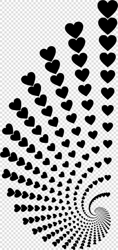 Black And White Swirl Design   Black And White Swirl Heart  HD Png DownloadTransparent PNG