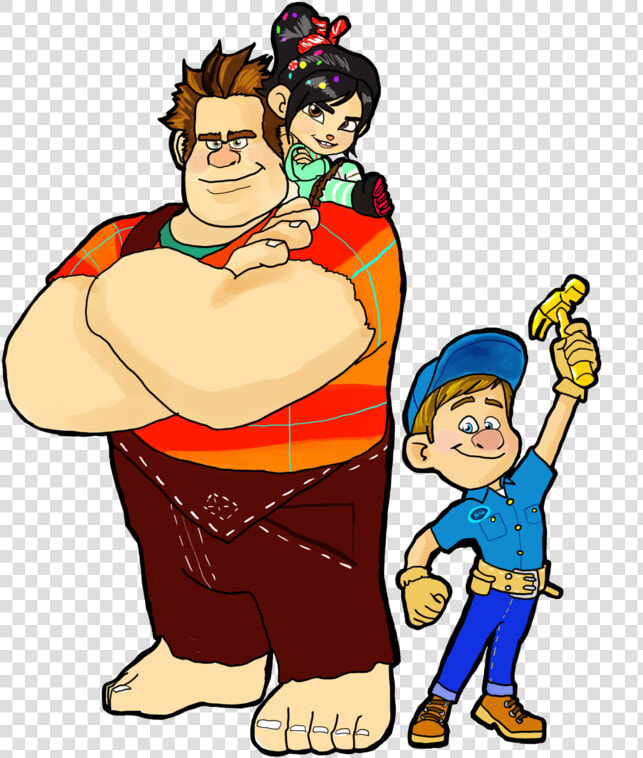 Ralph  Fix It Felix  Vanellope   Ralph Vanellope And Felix  HD Png DownloadTransparent PNG